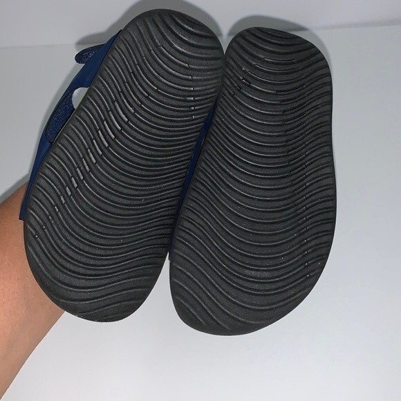 Nike Sunray Adjust 5 Midnight Infant Sandals Navy And Lemon Venom size 6C - Picture 8 of 8